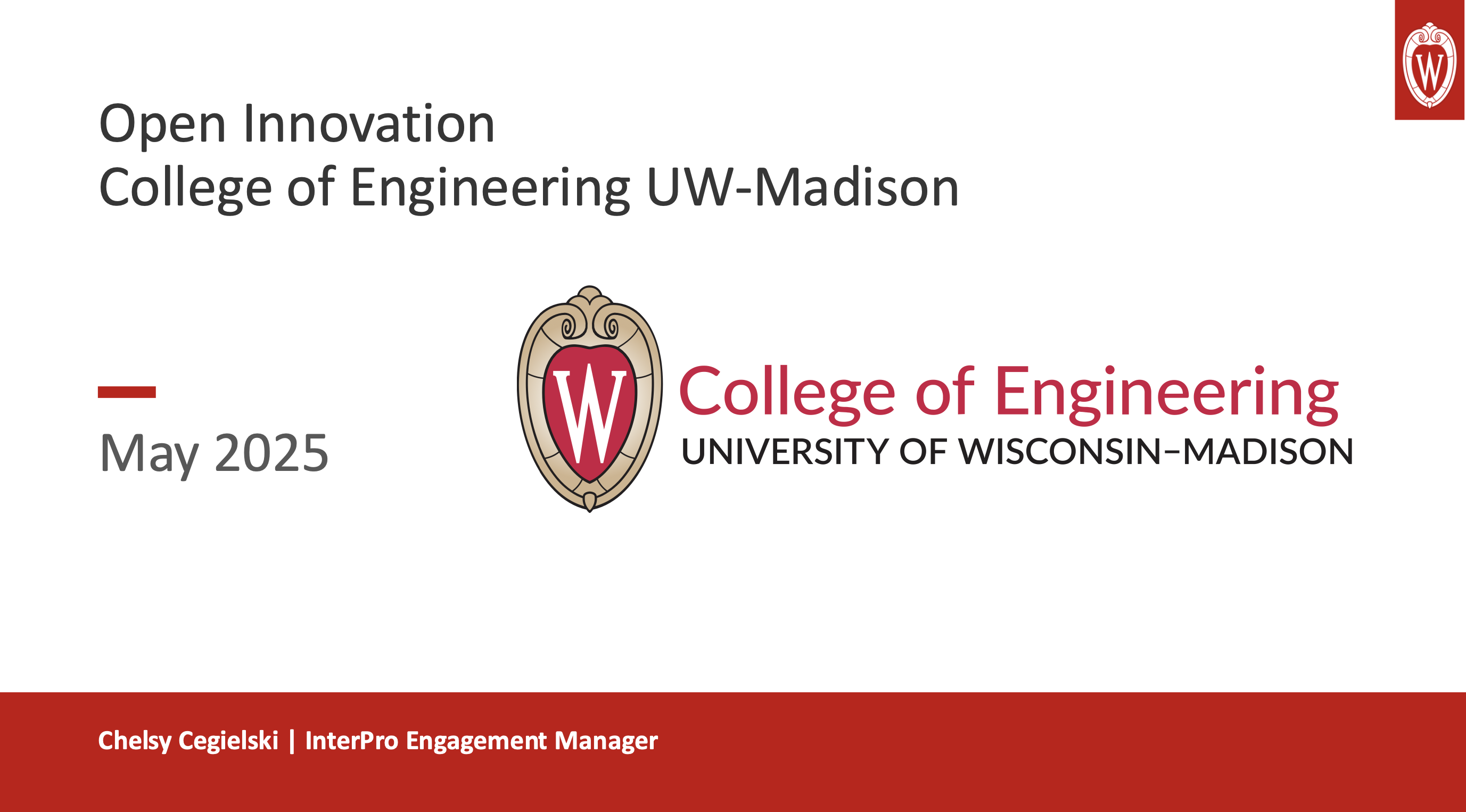 6. UW Madison College of Engineering Presentation Slides: Open Innovation thumbnail
